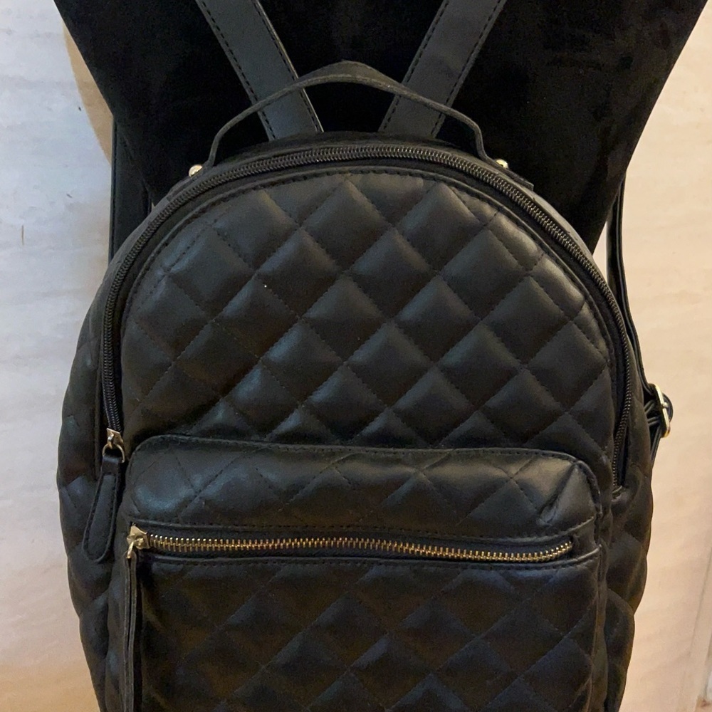 Liz Claiborne Raquel mini backpack Elegant Black Quilted Backpack